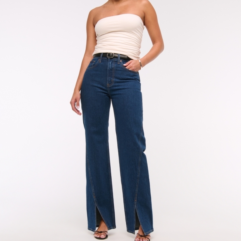 Abercrombie & Fitch 90s High Rise Slit Pant